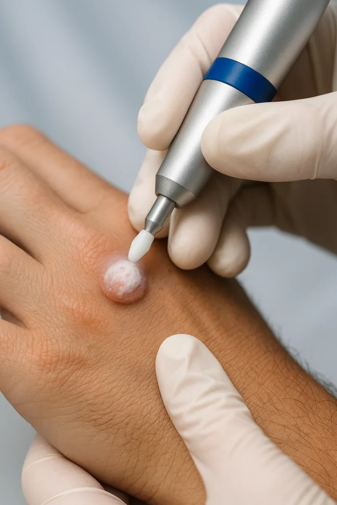 example of wart removal Ayr using cryopen