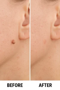 Skin tags removal Ayr before and after