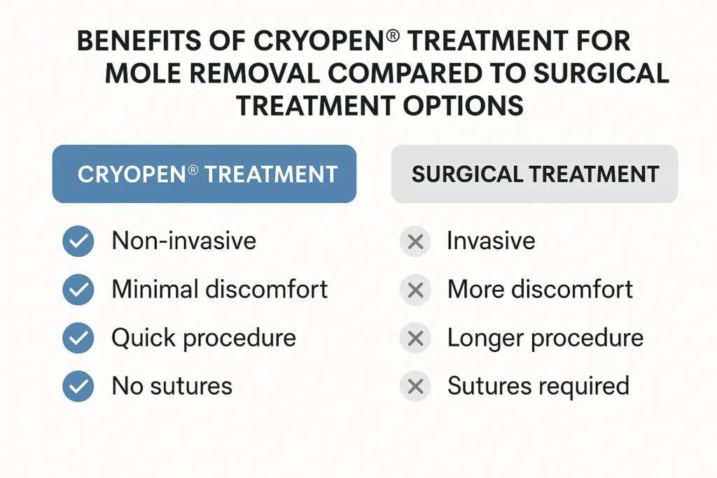 Benefits of facial mole removal Ayr - call our team today to book a consultation