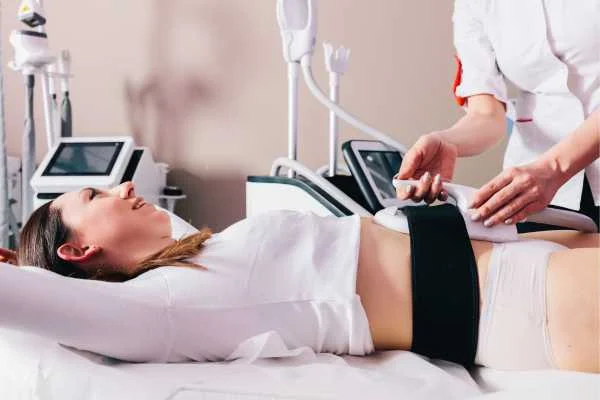 woman having body sculpting to help improve her body image and her mental health Ayr